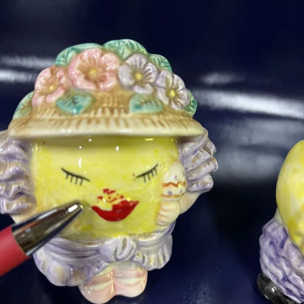 VTG OCI Omnibus Sri Lanka Lemon and Lime Mariachi Salt and Pepper Shakers Unused